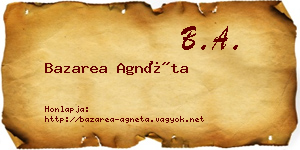 Bazarea Agnéta névjegykártya